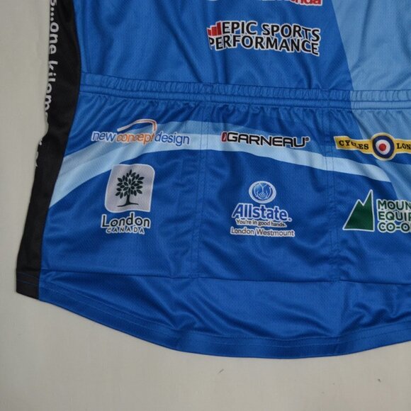 NWT LOUIS GARNEAU | Short Sleeve Cycling Jersey Branded Blue | Sz. S, L, XL - Picture 5 of 10